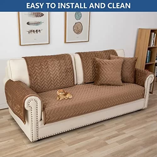 Eismodra Armrest Covers 28x28 Inches | Anti-Slip Couch Slipcover for Pets & Kids thumbnail 7
