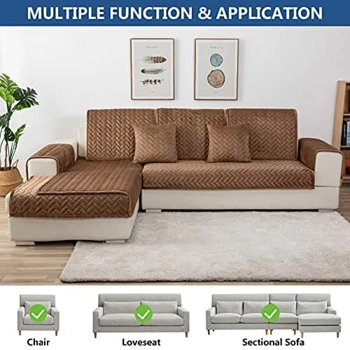 Eismodra Armrest Covers 28x28 Inches | Anti-Slip Couch Slipcover for Pets & Kids thumbnail 2
