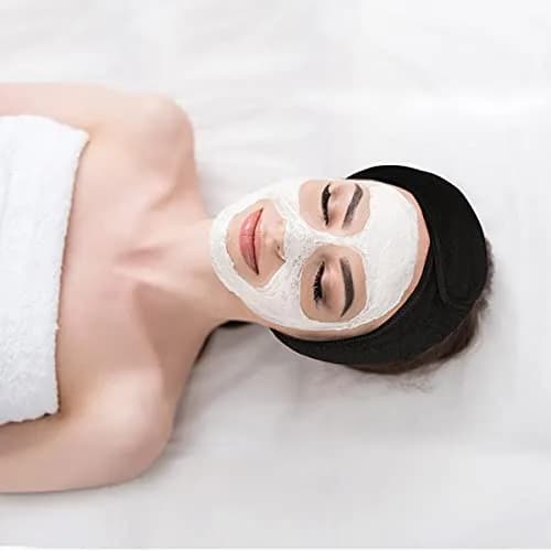 TDHDIKE Black Facial Spa Headbands 4 PCS | Soft Terry Cloth for Washing Face thumbnail 5