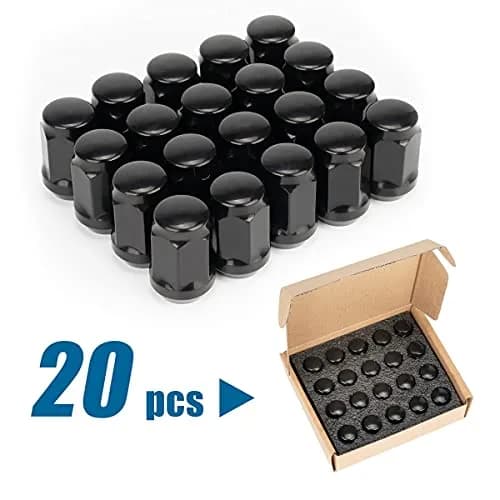 JiiinMiiin M12x1.25 Black Lug Nuts with Cone Seat, 20PCS | Durable Alloy Steel, Rust-Resistant thumbnail 8