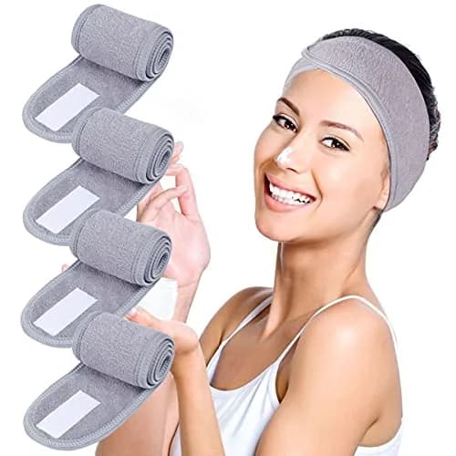 TDHDIKE Facial Spa Headbands 4 PCS | Adjustable Terry Cloth for Women Washing Face thumbnail 1