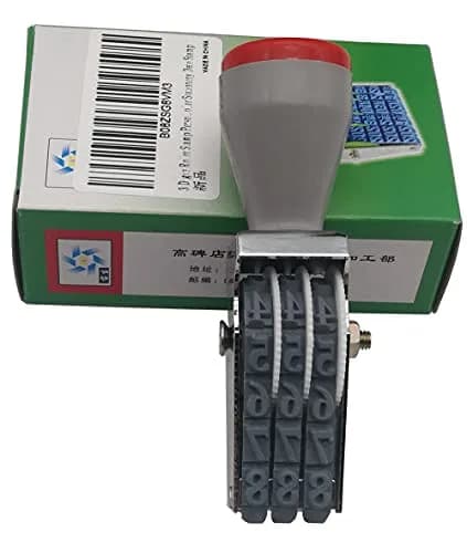 WANLIAN 3 Digits Roller Stamp Personalized Number Rubber Stamp | Multipurpose, Adjustable, Durable thumbnail 2