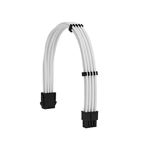 Formulamod Sleeve Extension Power Supply Cable Kit 18AWG White PCI 8+EPS 8 | Heat-Shrink-Less, 30cm thumbnail 3