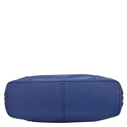Anna by Anuschka Hand Painted Genuine Leather Small Organizer 18.5cm (7.25") | Butterfly Blue Crossbody Bag thumbnail 5