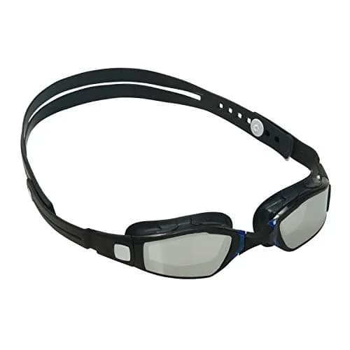 Phelps Ninja Competitive Swim Goggles - Silver Mirror Lens, Gray & Navy Frame | Anti-Fog, UV Protection thumbnail 4