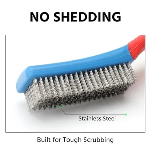 Regpre Steel Wire Brush for Rust Removal | Durable 8x20 Stainless Steel Bristles (16cm x 7.5cm) thumbnail 3