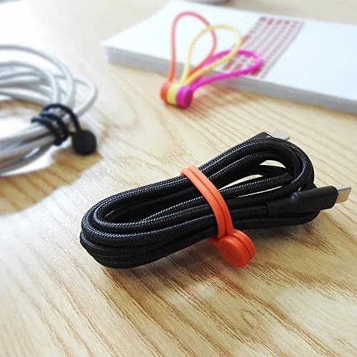 Smart&Cool Reusable Silicone Magnetic Cable Ties, Multicolored, 30-Pack | Organize & Secure Cables with Magnetic Closure thumbnail 2