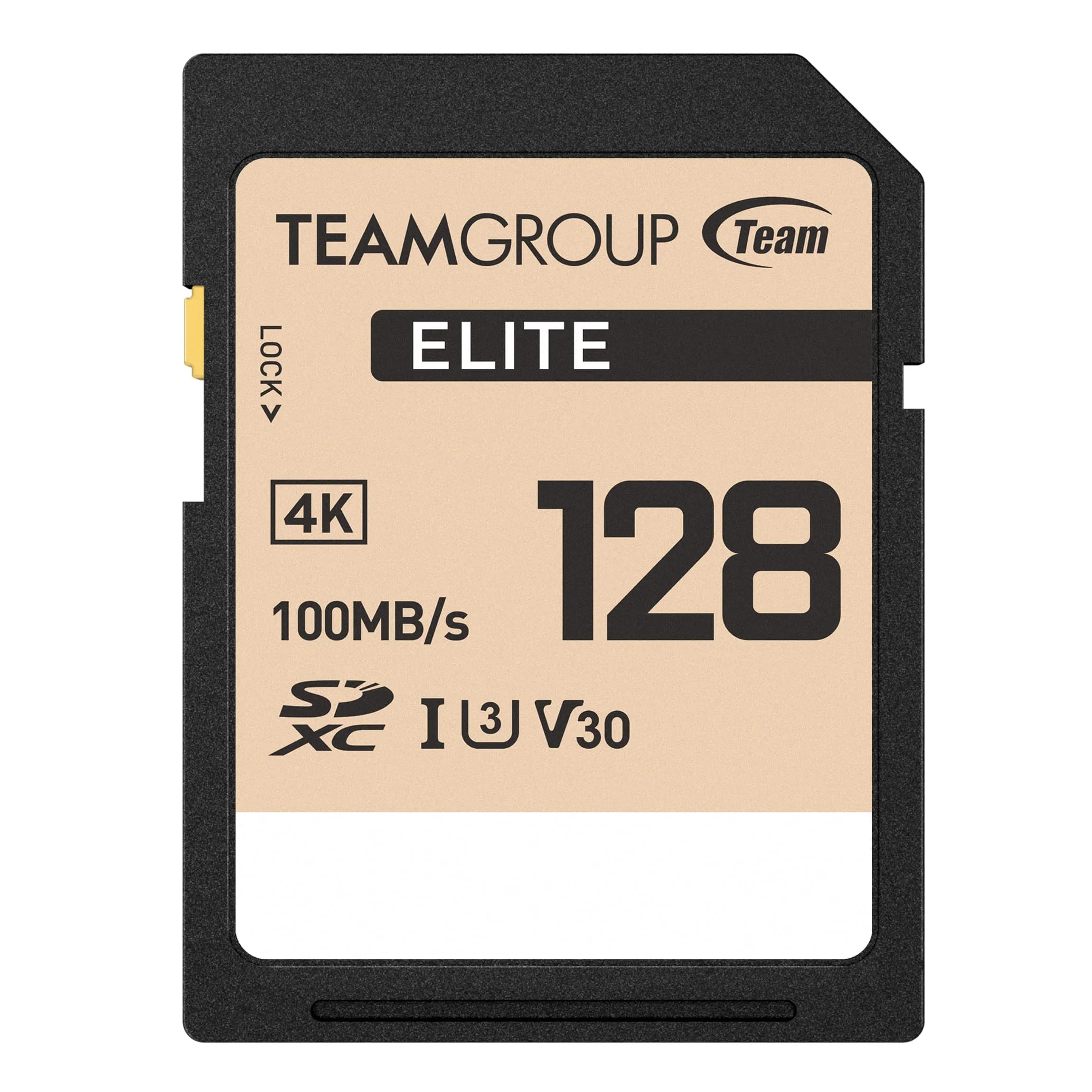 TEAMGROUP Elite 1TB SDXC UHS-I U3 V30 Memory Card | 100MB/s Read Speed for 4K UHD Recording — ELITE 128GB