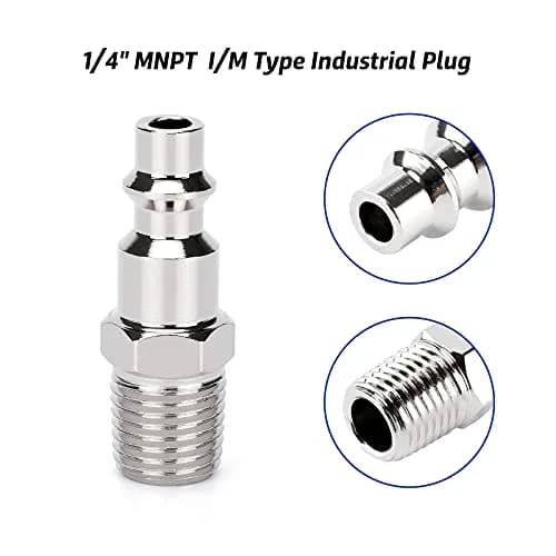 AIRTOON 4-Way Air Manifold Splitter with 4 Couplers & 1/4" MNPT Plug | 1/4 Inch NPT Air Fittings thumbnail 3