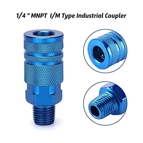 AIRTOON 4-Way Air Manifold Splitter with 4 Couplers & 1/4" MNPT Plug | 1/4 Inch NPT Air Fittings thumbnail 4