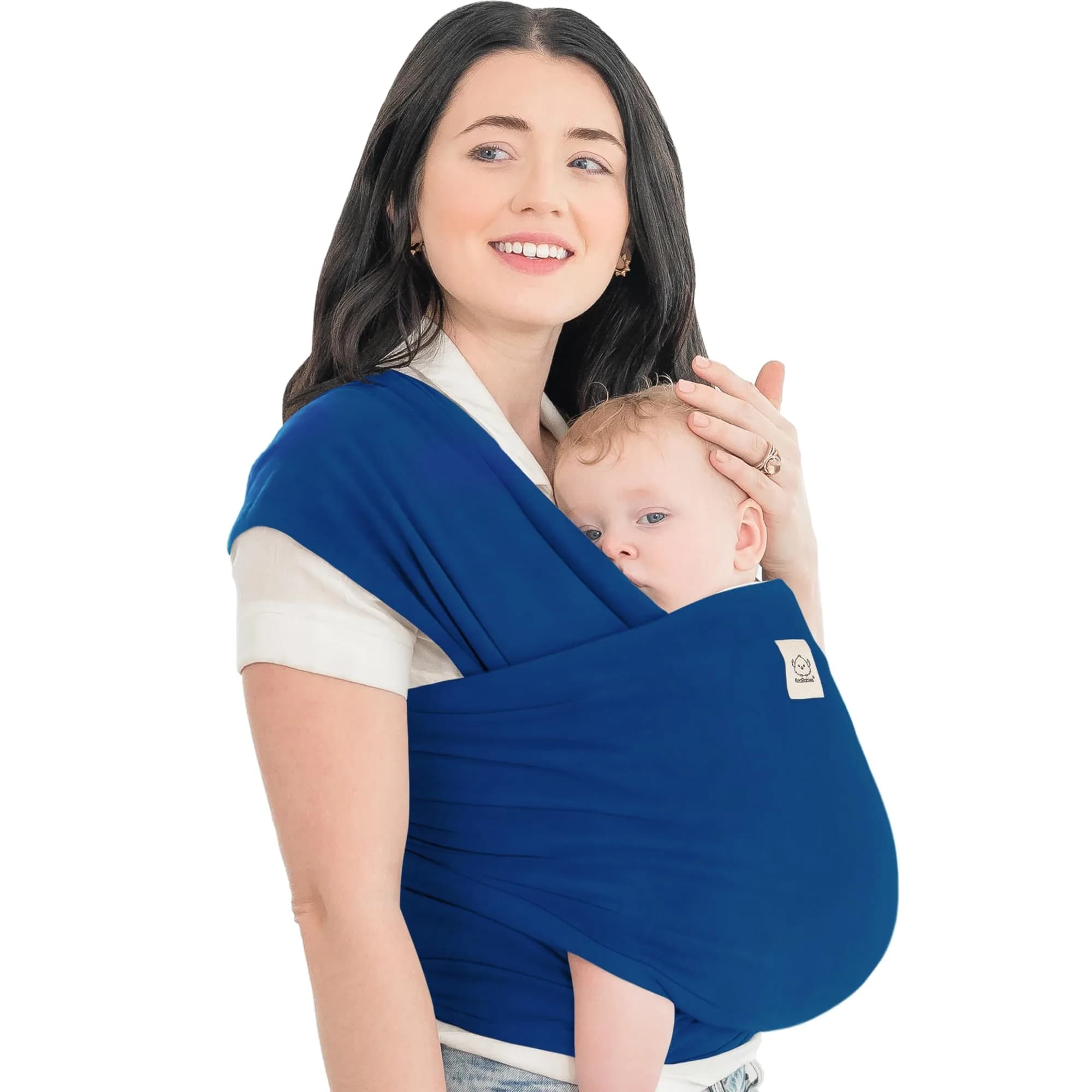 KeaBabies Original Baby Wrap Carrier Cobalt Blue | Ergonomic, IHDI Certified, Breathable Fabric for Newborns to Toddlers