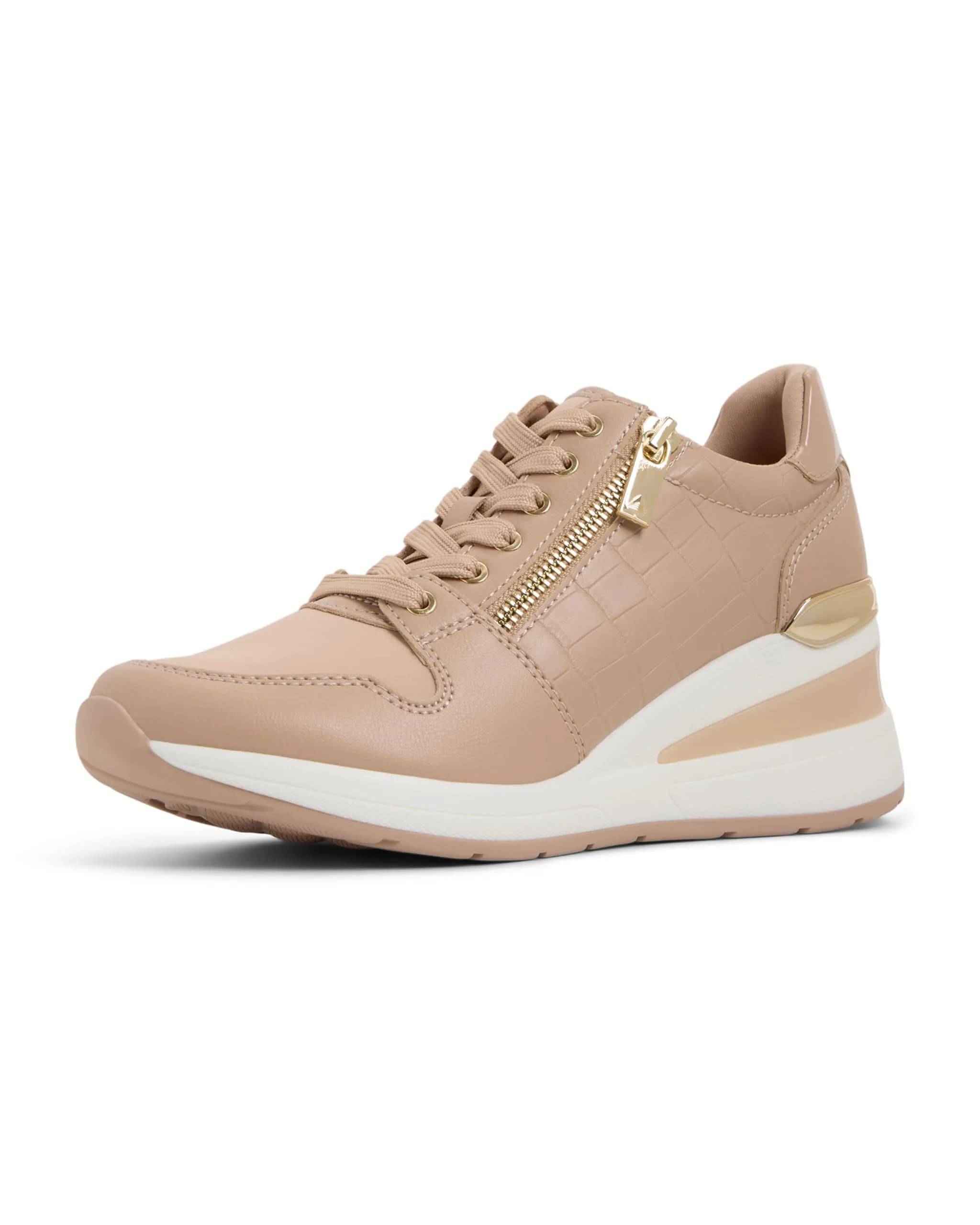 ALDO Women's Adwiwia Fashion Sneaker with Wedge Heel, Bone, 2.75-inch Heel | Comfortable Lace-Up Style - main product image
