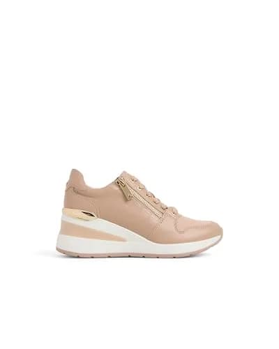 ALDO Women's Adwiwia Fashion Sneaker with Wedge Heel, Bone, 2.75-inch Heel | Comfortable Lace-Up Style thumbnail 5