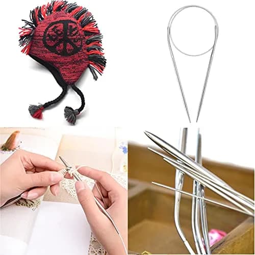 Coowayze 16 Inch Circular Knitting Needles Set, Stainless Steel Round Knitting Needles 1.5-5mm | 11 Sizes thumbnail 5