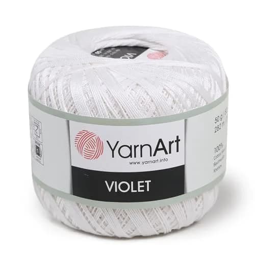Yarn Art 1 Skein YarnArt Violet Cotton Yarn for Crochet & Embroidery | Summer Projects (1102.36 inches) thumbnail 1