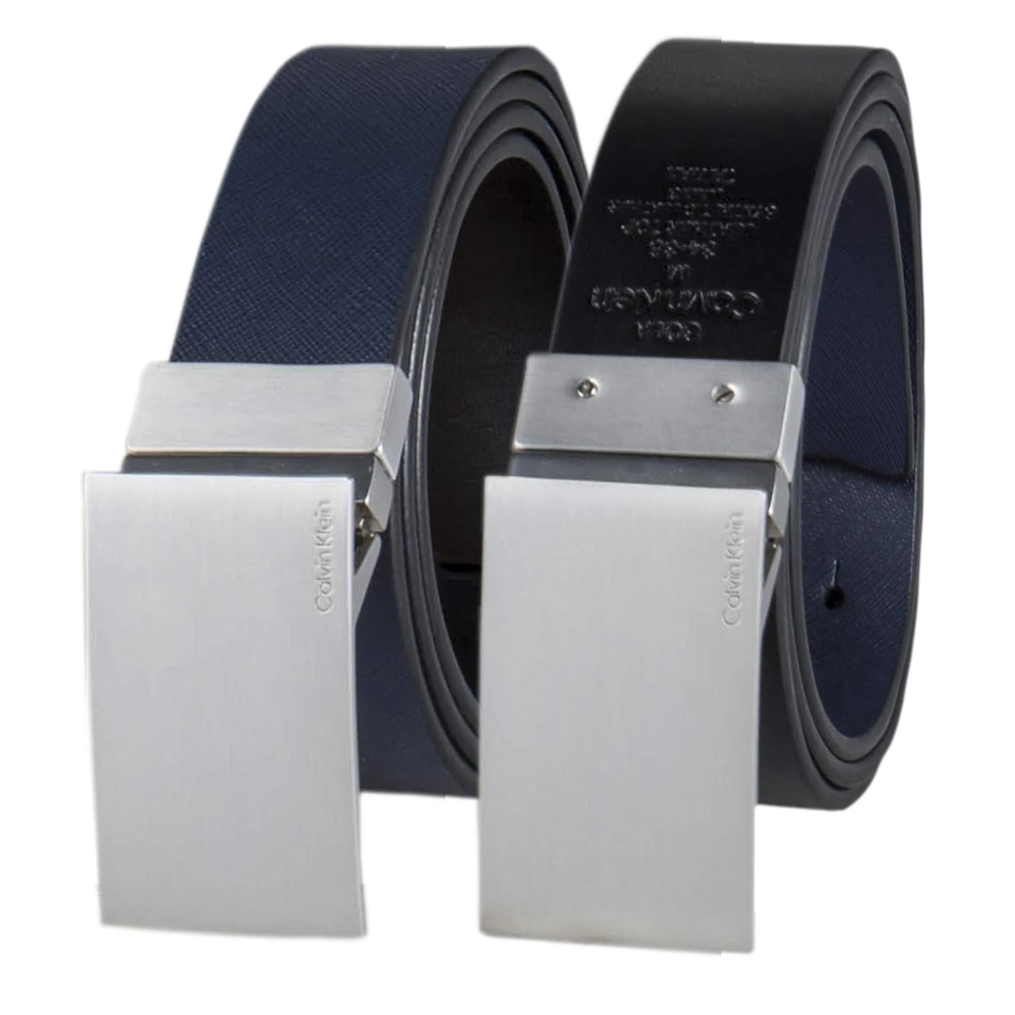 Calvin Klein Reversible Dress Belt with Plaque Buckle 32mm | Timeless Style & Durability