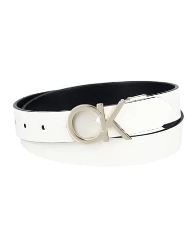Calvin Klein Women's Reversible Belt, White/Black Plaque, X-Large | Classic 2-in-1 Reversible Design thumbnail 1