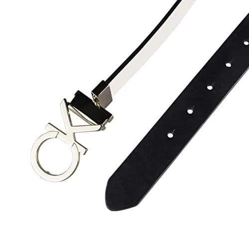 Calvin Klein Women's Reversible Belt, White/Black Plaque, X-Large | Classic 2-in-1 Reversible Design thumbnail 3
