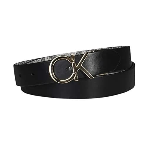 Calvin Klein Women's Reversible Belt, Black/Grey Plaque, Small | Classic 2-in-1 Design for Versatile Style thumbnail 1
