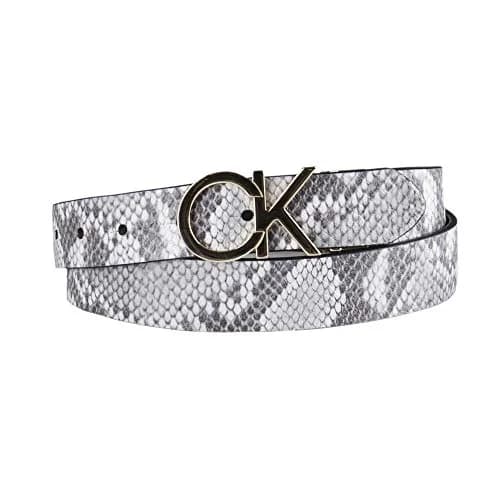 Calvin Klein Women's Reversible Belt, Black/Grey Plaque, Small | Classic 2-in-1 Design for Versatile Style thumbnail 2