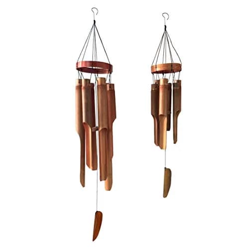 Ankinte Classic Bamboo Wind Chimes, 27 inch (68 cm) Overall Length | Handcrafted Garden Decor with Relaxing Tones thumbnail 4