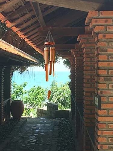 Ankinte Classic Bamboo Wind Chimes, 27 inch (68 cm) Overall Length | Handcrafted Garden Decor with Relaxing Tones thumbnail 6