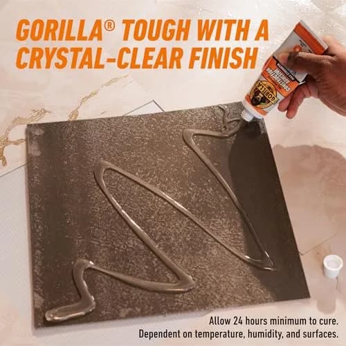 Gorilla Max Strength Clear Construction Adhesive 74ml (2.5 oz) | Bonds Wood, Metal, Tile, Stone, Glass, Granite thumbnail 4