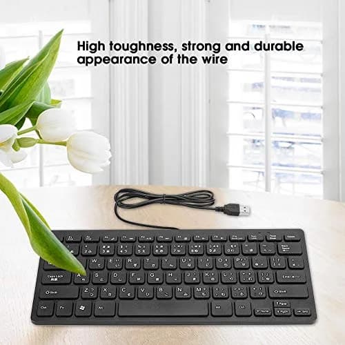 ASHATA Wired Mini Japanese Keyboard 78 Keys | Compact, Durable & Compatible with PC & Laptop thumbnail 6