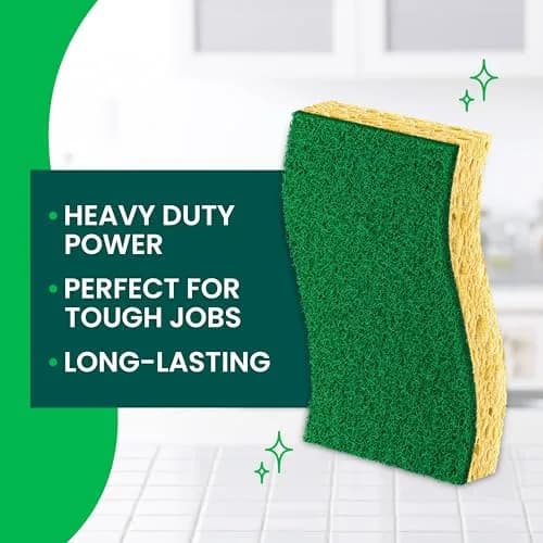 Scotch-Brite Heavy Duty Scrub Sponges, 12 Pack | 3x Scrubbing Power thumbnail 3