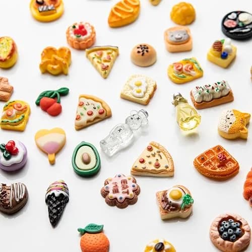 LEEXINLUU Food Slime Charms Set | 25pcs Assorted Resin Flatback Charms (10-25mm) thumbnail 6