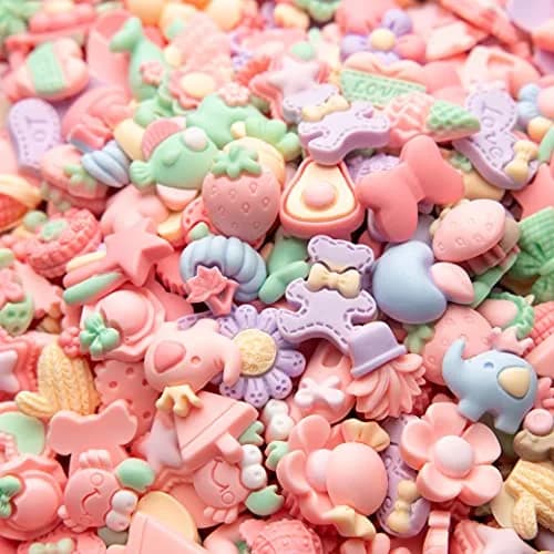 LEEXINLUU Slime Charms Cartoons Flowers Set 25pcs | Assorted Resin Flatbacks for DIY Crafts & Scrapbooking thumbnail 7