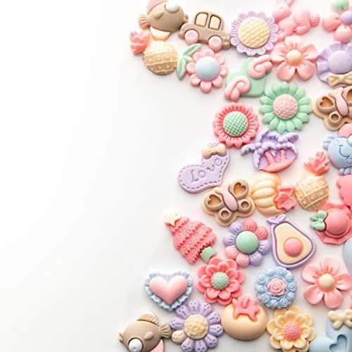 LEEXINLUU Slime Charms Cartoons Flowers Set 25pcs | Assorted Resin Flatbacks for DIY Crafts & Scrapbooking thumbnail 3