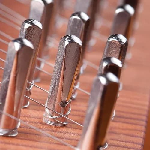 INKNOTE 16 Pcs Tuning Pin Set with L-Shape Wrench & Gooseneck Hammer Lever | For Lyre Harps & Primitive String Instruments thumbnail 4