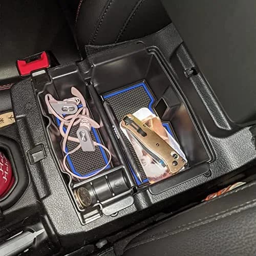 EDBETOS Center Console Organizer Tray for Jeep Wrangler JL/JLU 2018-2026 & Gladiator JT 2020-2026 with Blue Trim | Adds Storage & Tidiness thumbnail 2