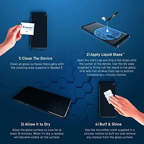 LIQUID GLASS Screen Protector for All Smartphones Tablets and Watches | Scratch & Shatter Resistant Nano Coating thumbnail 4