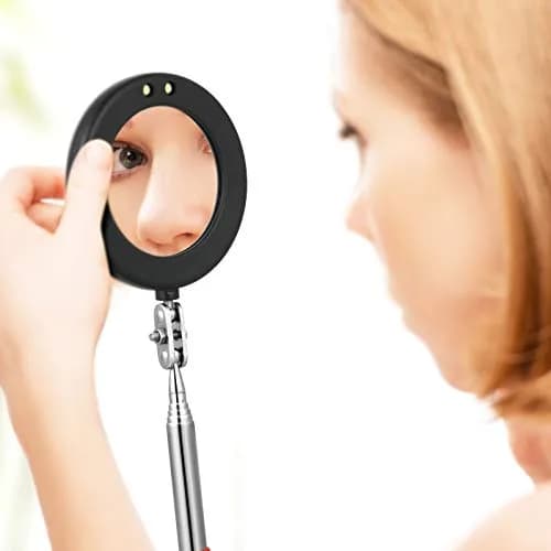 Tatuo Telescoping Inspection Mirror Set with LED Lights | Round & Square Heads, Extendable Reach thumbnail 5