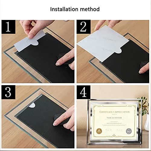 SESEAT 8.5 x 11 Certificate Document Frame Set of 4 | Elegant Glass Beveled Edges for Diplomas & Certificates thumbnail 7