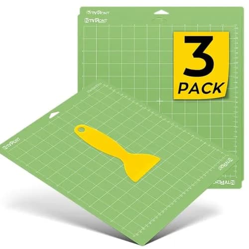 HTVRONT Standard Stickness Cutting Mat 12x12 Inch 3 Pack | Holds Materials Firmly for Crafts thumbnail 1
