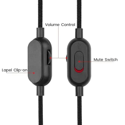 weishan Headset Cable for Logitech G Pro, G Pro X, G433, G233 | 6.6ft Nylon Braided Audio Cable thumbnail 5