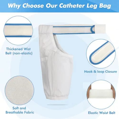 Mistuki Catheter Leg Bag Holder XL (150 ml) | Stabilizes Urine Drainage Bags for Secure Wear thumbnail 4