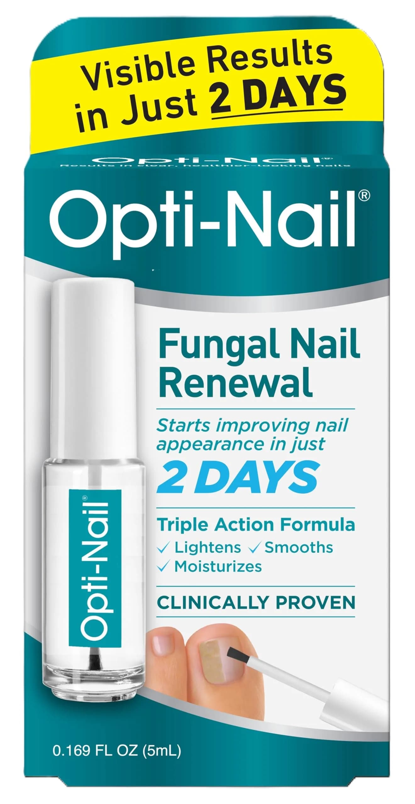 Opti-Nail Fungal Nail Repair for Damaged Nails | Clear, Moisturizing & Brightening Formula - main product image