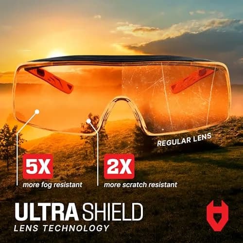 NoCry Blue Light Blocking Safety Glasses Over Eyeglasses — Orange Lens, ANSI Z87.1 Certified, Anti-Fog & Anti-Scratch thumbnail 7