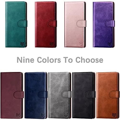 SUANPOT RFID Blocking Wallet Case for Samsung Galaxy A32 5G with Card Holder & Flip Folio | Blue thumbnail 2