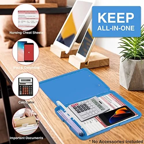 Sooez Storage Clipboard with Pen Holder 25.4cm x 36.8cm (10" x 14.5") | Sturdy Plastic Organizer for School & Office thumbnail 6