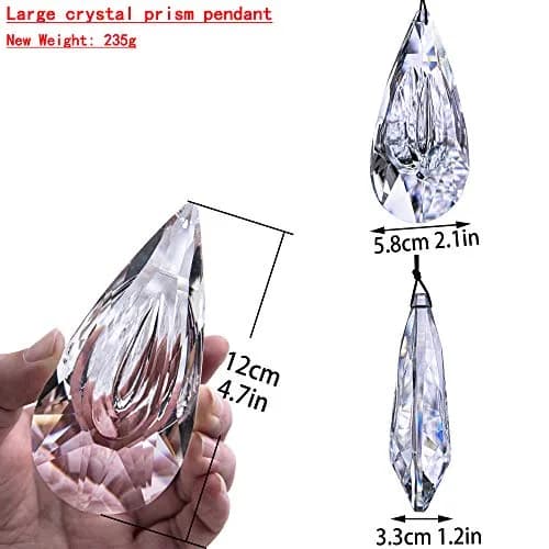 YU FENG Clear Crystal Prism Suncatcher 12.7cm (5 inch) | Rainbow Maker for Windows & Gardens thumbnail 2