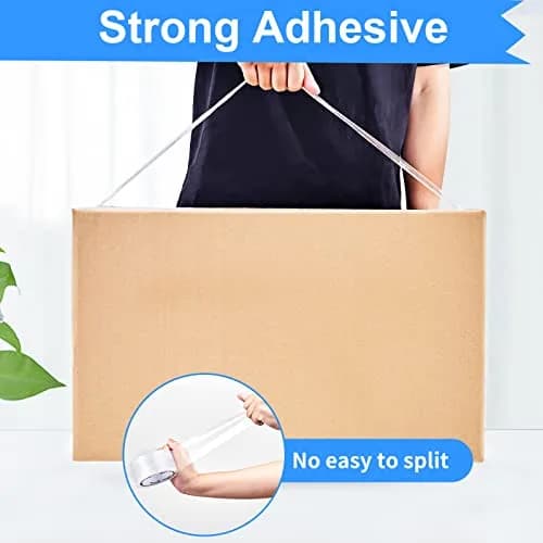 JARLINK Clear Packing Tape 18 Rolls | 55m (60 yd) x 48mm (1.88") x 3.2mil Thick | Heavy Duty BOPP Acrylic Adhesive for Shipping & Sealing thumbnail 3