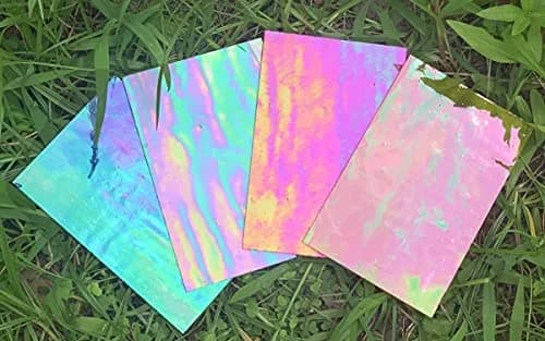 Lanyani Iridescent Stained Glass Sheets 4x6 Inches (12-Pack) | Cathedral Art Glass for Mosaic Work Craft thumbnail 3
