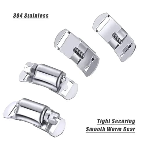 Steelsoft Stainless Steel Worm Gear Hose Clamp Kit | Cut-To-Fit 50ft Strap + 24 Fasteners | 2.5" to 190" Diameter Range thumbnail 5