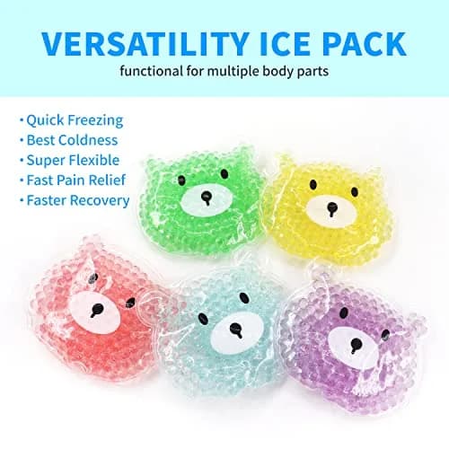 HI FINE CARE 5 PCS Boo Boo Ice Packs | Reusable Cold & Hot Therapy for Injuries & Fever thumbnail 5