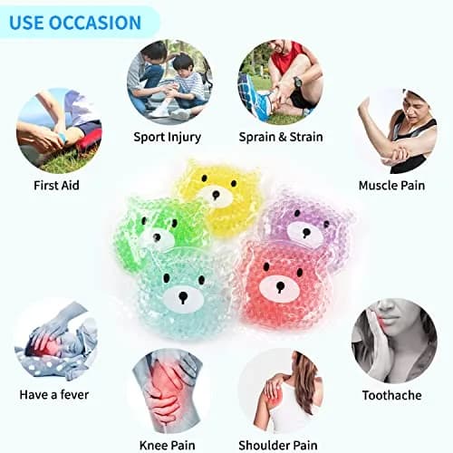 HI FINE CARE 5 PCS Boo Boo Ice Packs | Reusable Cold & Hot Therapy for Injuries & Fever thumbnail 6